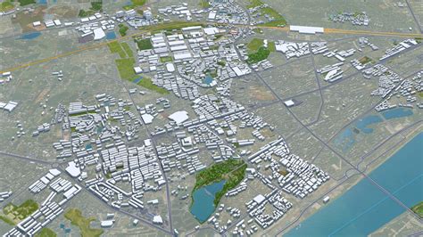 Xiangtan City Hunan China 3D Model 35km by 3dstudio