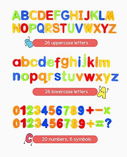Buy Gamenote Magnetic Letters and Numbers for Toddlers - Plastic ...