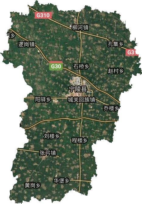 宁陵县高清卫星地图