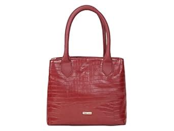 Buy Fastrack Womens Merlot Red Textured Tote Bag at Amazon.in