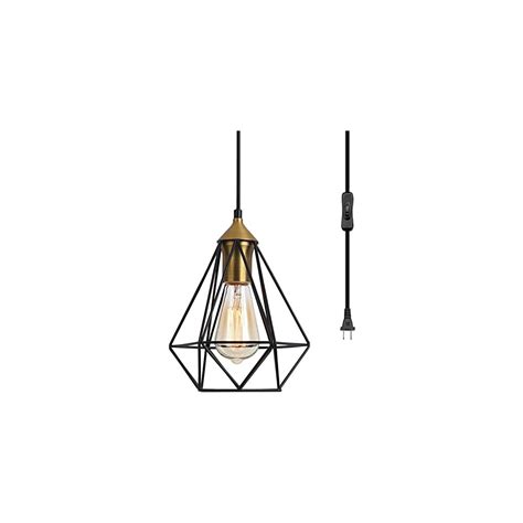 HOXIYA Plug in Pendant Light Fixture, Black Diamond | Ubuy India