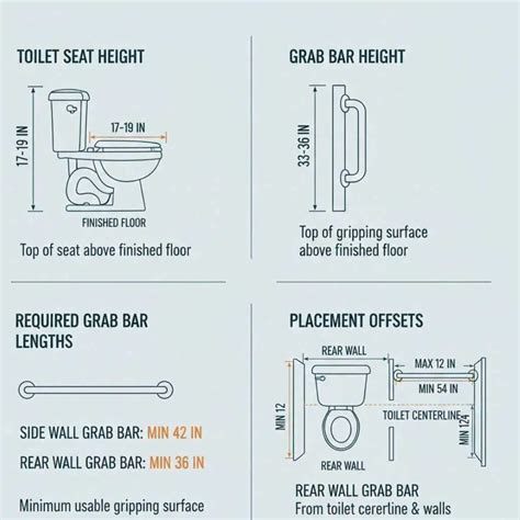 ADA Toilet and Grab Bar Height Standards in California