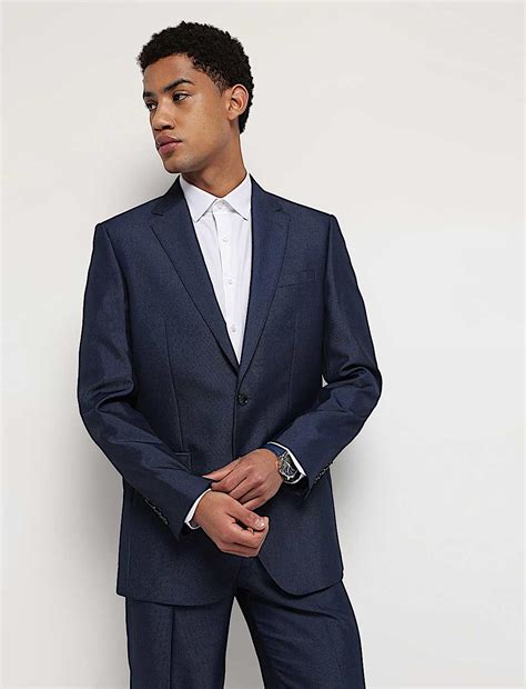 Buy Textured Single-Breasted Blazer at Marks & Spencer