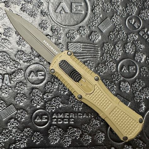 Benchmade Mini Claymore OTF Auto Ranger Green Grivory Handle Smoke Gray ...