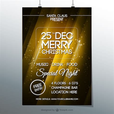 Christmas party brochure | Free Vector