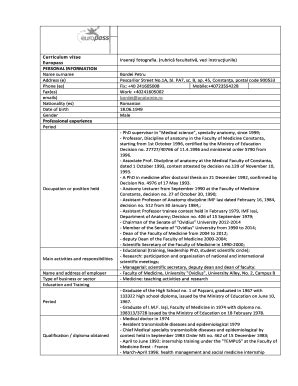18 Printable europass cv online Forms and Templates - Fillable Samples ...