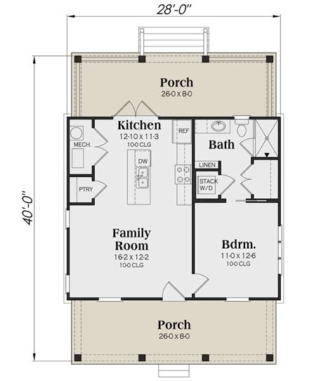 1 Br Floor Plans