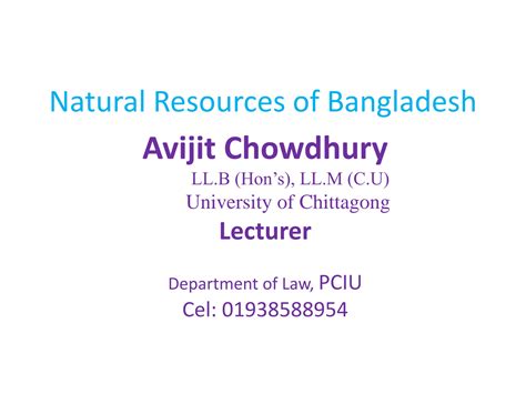 SOLUTION: Natural resources of Bangladesh - Studypool