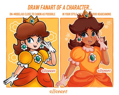Princess Daisy - Drawing Challenge by ellenent on DeviantArt