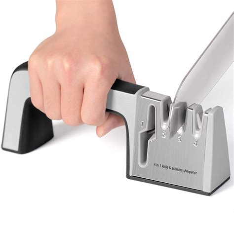 Buy Knife Sharpener 4-Stage Professional Kitchen System For Straight Edge Blades Chef Knife and ...
