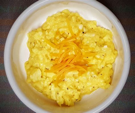 Creamy microwave scrambled eggs