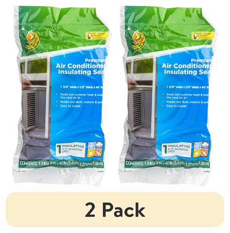 (2 pack) Duck Window Air Conditioner Foam Insulating Seal, 1.38 in. x ...