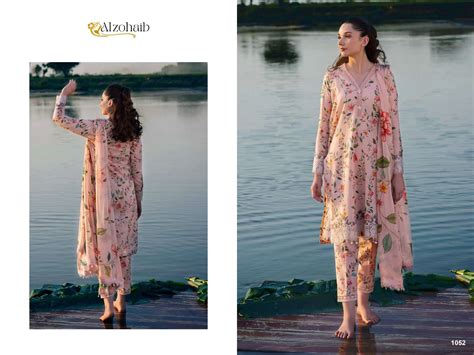 AL ZOHAIB M BASIC COTTON PRINT WITH FANCY WORK SUITS AT BEST PAKISTANI ...