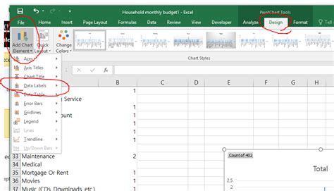 MS Excel PivotTable Chart Labels 的图像结果