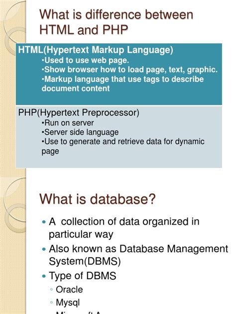 Image result for Difference Between HTML and PHP