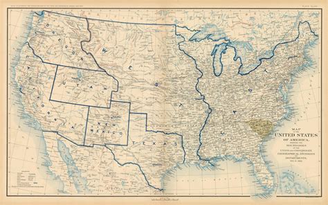 Civil War Atlas; Plate 162; Map of the United States of America Showing ...