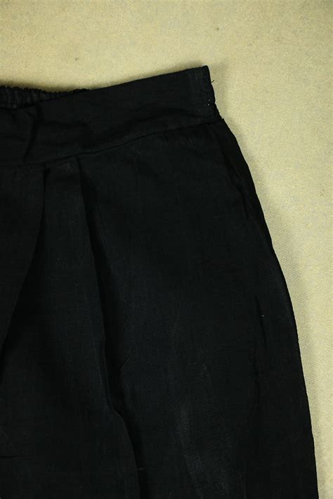 Black Handwoven Mangalagiri Stitched Bottom Wear - Matkatus Online