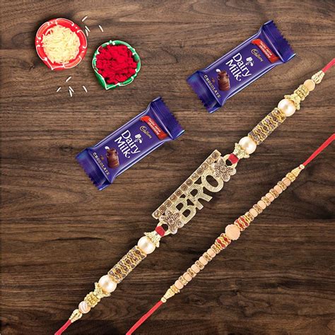 SFU E Com Cadbury Dairy Milk Chocolate with Set of 2 Rakhi | Cadbury ...