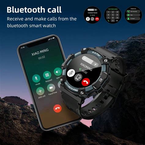 LOKMAT Montre connectée LOKMAT ATTACK 2 PRO 1,39 pouces Étanchéité IP68 ...