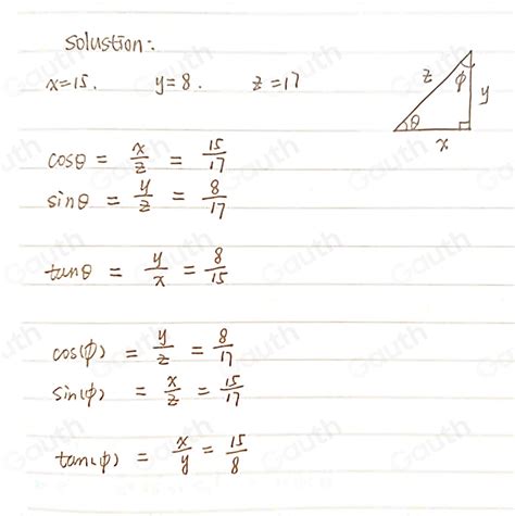 Solved: Suppose x=15,y=8andz=17 in the figure, which is not drawn to ...