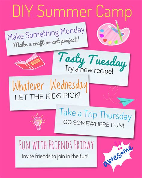 Summer Camp at Home - Tips and Themes - Glitter On A Dime