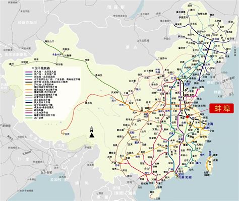 中国高速铁路网“四纵四横”规划图