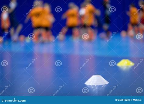 School Kids on Physical Education Class at School. Futsal Soccer ...
