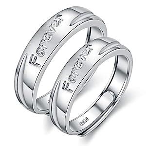 Designin Platinum 925 Silver Plated Forever Adjustable Fancy Couple ...