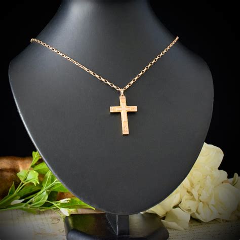 Antique Australian 9ct Rose Gold Willis and Sons Crucifix circa 1910 ...