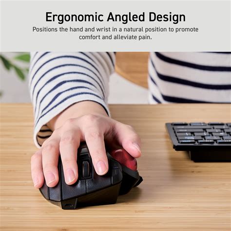 Buy ELECOM Trackball Mouse Wireless, Ergonomic Mouse, 3 Device ...