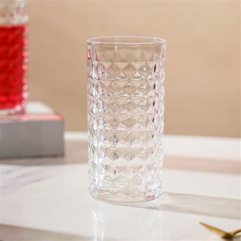 Starcut Textured Large Drinkware Glass Set of 6 250 ml | Nestasia