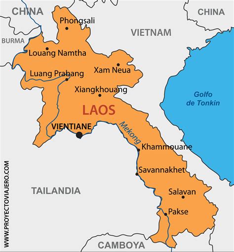 Mapas de Laos, la Indochina no turística