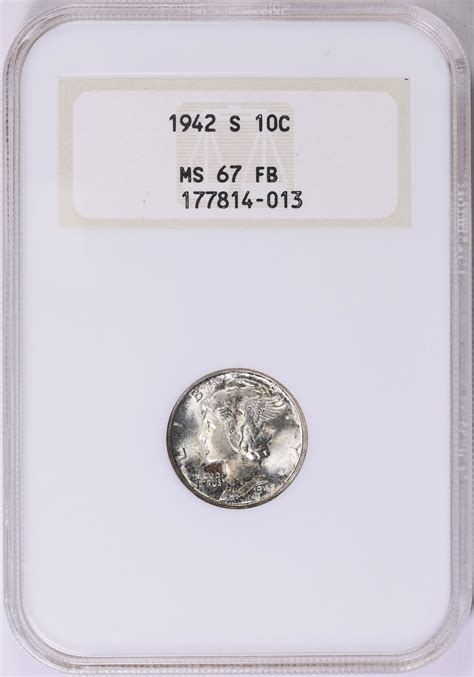 1942-S Mercury Dime NGC MS-67 FB (Toned) (Item 1889671 ...