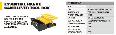 STANLEY STST83397-1 Plastic Cantilever Toolbox - 49x29x25 cm : Amazon ...