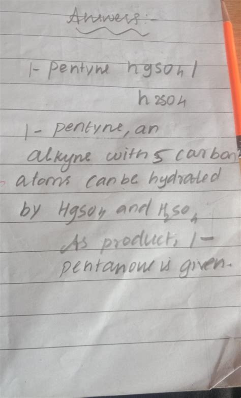 Name the alkyne which on hydration in the presence of h2so4 and hgso4 ...
