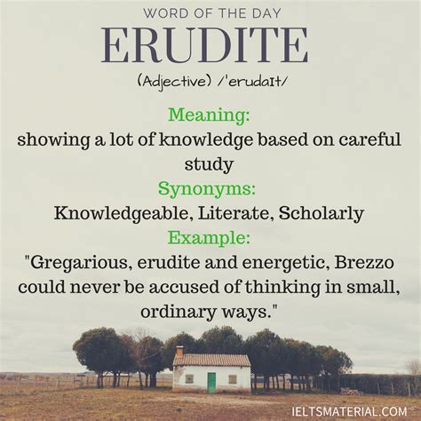 Erudite - Word Of The Day For IELTS Speaking And Writing