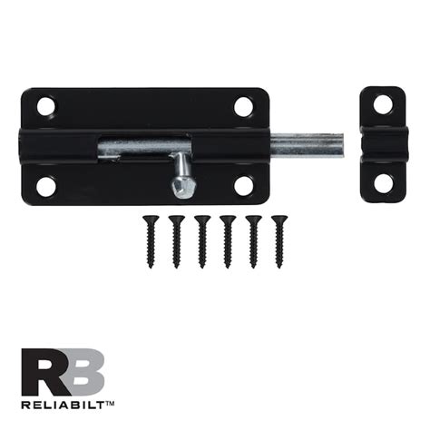 RELIABILT 4-in Black Steel Barrel Bolt 605788 at Lowes.com