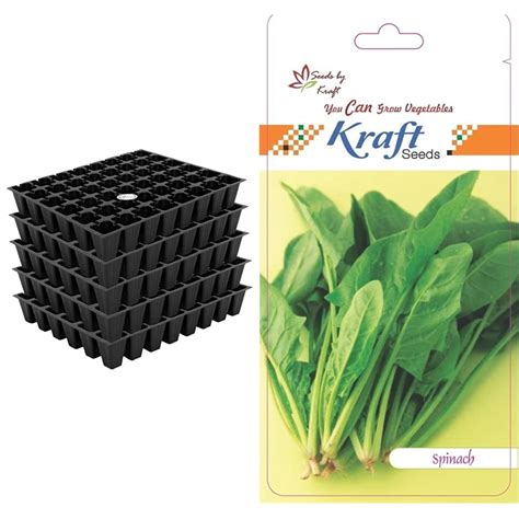 Kraft Seeds 5 Set Seed Tray Plant Grow Starting Germination Pro Tray ...