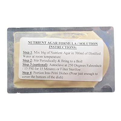 SeaweedSolutionLaboratories Nutrient Agar Kit, Includes 20 Sterile ...