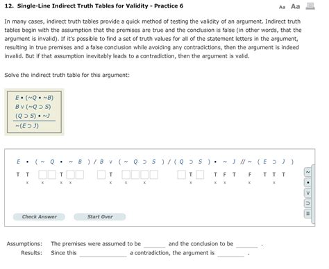 Image result for Indirect Truth Table Method