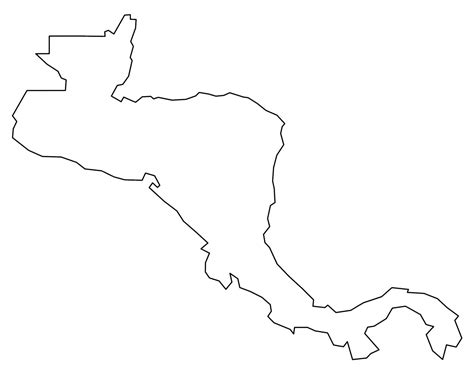 Blank Map of Central America - GIS Geography - map of central america to color