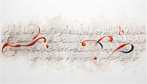 Islamic calligraphy white background | Premium AI-generated image