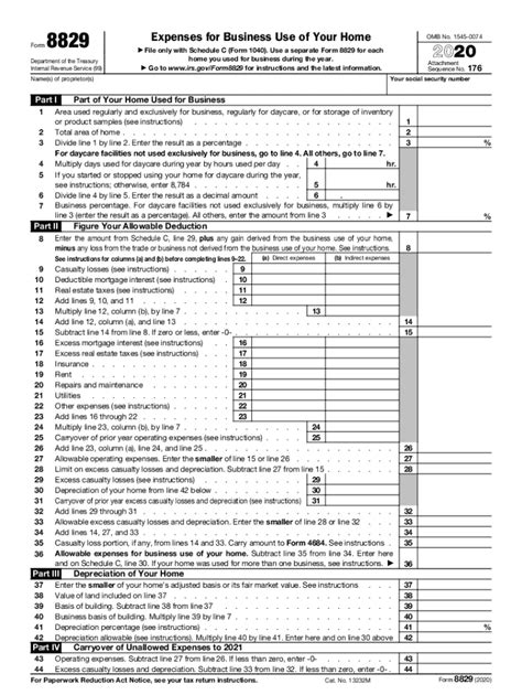 2020 Form IRS 8829 Fill Online, Printable, Fillable, Blank - pdfFiller