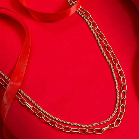 Accessorize London Women's Worn Gold Chain Pack - Accessorize India