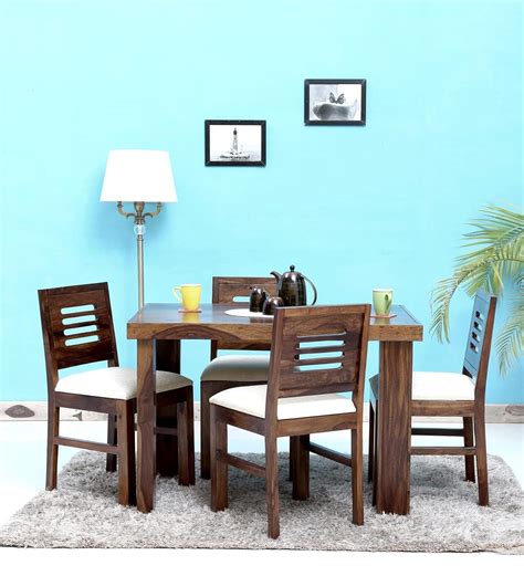 ORMEE Sheesham Wood 4 Seater Dining Table with Chair | Dining Table Set ...