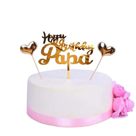 Buy SHAMI Papa birthday Cake Topper Father's Day cake topper Party ...