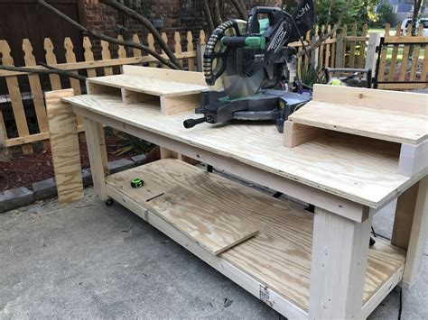 Diy workbench miter saw ~ Table plans free