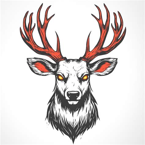 Angry deer with fiery antlers | Premium AI-generated image