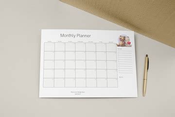 Top view on planner mockup design | Premium PSD