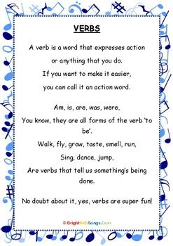 Verbs Grammar Song 的图像结果